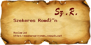 Szekeres Román névjegykártya