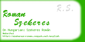 roman szekeres business card